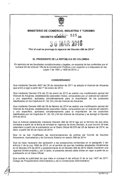 DECRETO 515 DE 2016 - Presidencia de la República de Colombia