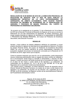 Resolución - Portal de Educación de la Junta de Castilla y León