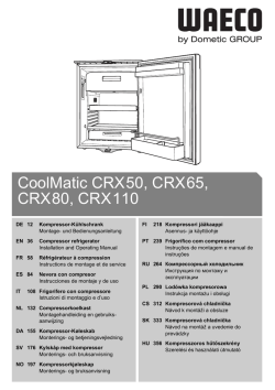 CoolMatic CRX50, CRX65, CRX80, CRX110