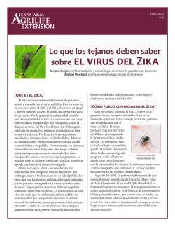 sobre el virus del Zika - Texas A&M AgriLife Research & Extension