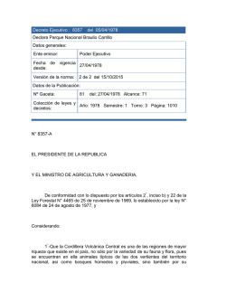 Decreto ejecutivo 8357 Parque Braulio Carrillo