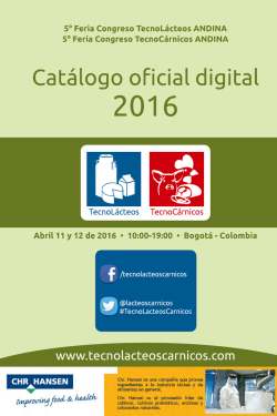 Catálogo oficial 2016 - TecnoCárnicos Andina
