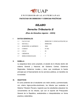 SILABO Derecho Tributario II