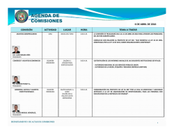 agenda de comisiones - Asamblea Nacional de Panamá