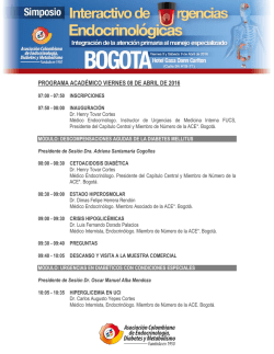 Programa Científico - Asociación Colombiana de Endocrinología