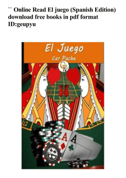`` Online Read El juego (Spanish Edition) free books in