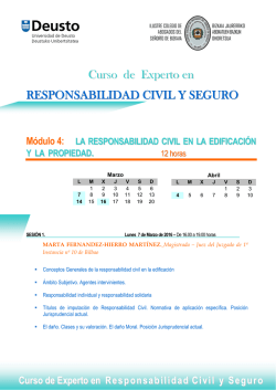 Curso de experto en Responsabilidad Civil y Seguro. Modulo 4