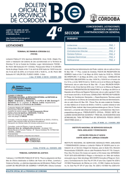 4a - Boletín Oficial - Gobierno de la Provincia de Córdoba