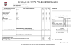 informe de notas primer semestre 2016