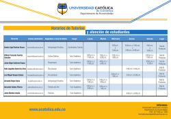 Informes: - Universidad Católica de Colombia