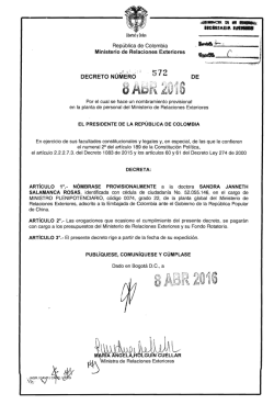 decreto 572 del 08 de abril de 2016