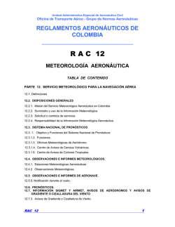 RAC 12 - Meteorología Aeronáutica