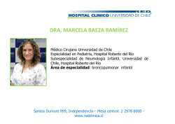 dra. marcela baeza ramírez - Hospital Clínico Universidad de Chile