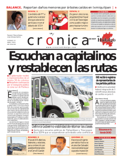 viernes 22 de abril - La Crónica de Hoy en Hidalgo