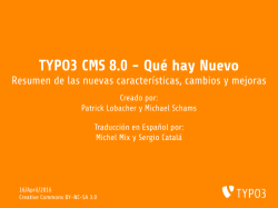 TYPO3 CMS 8.0 - Qué hay Nuevo - Resumen de las