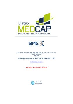 programa - Foro MEDCAP