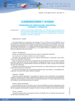Orden INN/7/2016 - Gobierno de Cantabria