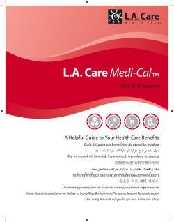 LA Care Medi-Cal - LA Care Health Plan