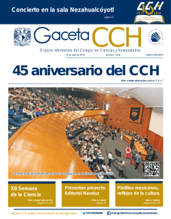 45 aniversario del CCH - Colegio de Ciencias y Humanidades