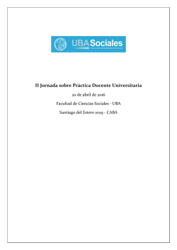 Programa Jornadas 2016 - Facultad de Ciencias Sociales