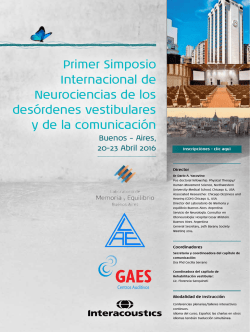 Primer Simposio Internacional de Neurociencias de los desórdenes
