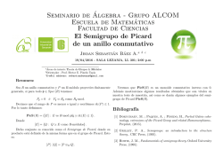 Seminario de´Algebra - Grupo ALCOM Escuela de Matemáticas