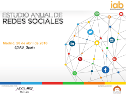 Estudio Anual de Redes Sociales 2016