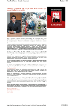 División Industrial del Grupo Perú Alfa destaca por su calidad e