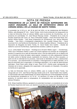 leer nota completa - Municipalidad Provincial de Chumbivilcas
