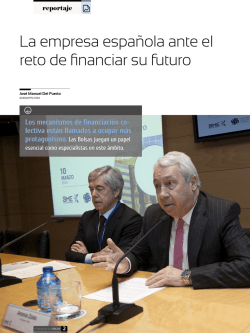 abril 2016 La empresa española ante el reto de financiar su futuro