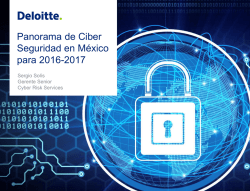 Panorama de Ciber Seguridad en México para 2016-2017