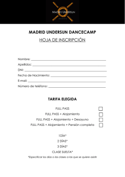 formulario - Madrid Undersun