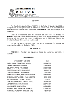Resolución de alcaldía - Ayuntamiento de Chiva