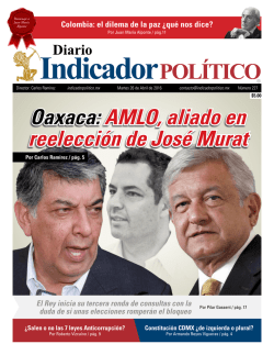 Oaxaca: AMLO, aliado en reelección de José Murat Oaxaca: AMLO