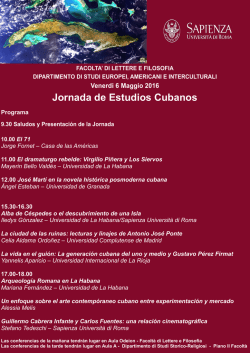 Locandina Studi Cubani - Sapienza