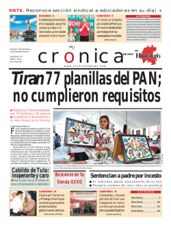 abril 24 - La Crónica de Hoy en Hidalgo