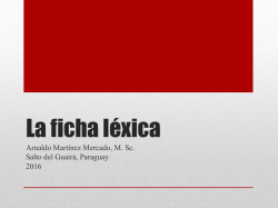 La Ficha Léxica - arnaldomartinez.net