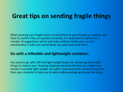 Great tips on sending fragile things