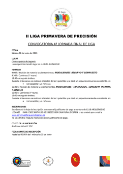 II LIGA PRIMAVERA DE PRECISIÓN, Leganés, 18 de junio.
