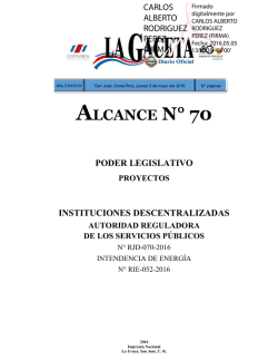 ALCANCE DIGITAL N° 70 a La Gaceta N° 86 de la fecha 05 05 2016