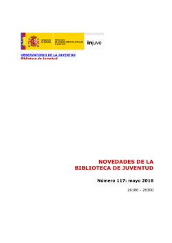 Boletín Novedades Biblioteca de Juventud mayo 2016