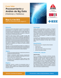 Curso Taller Procesamiento y Análisis de Big Data - May 5