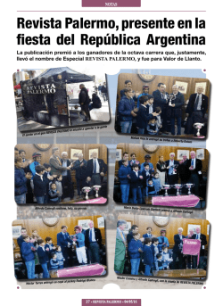 Revista Palermo, presente en la fiesta del República Argentina
