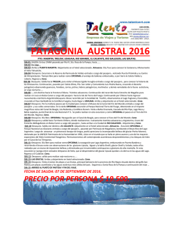PATAGONIA AUSTRAL 2016