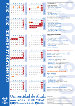 Calendario académico - Universidad de Alcalá