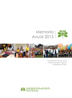 Memoria Anual 2015 - Colegio Weberbauer