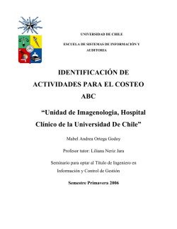 Unidad de Imagenologia, Hospital Clínico de la Universidad De Chile