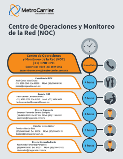 Centro de Operaciones y Monitoreo de la Red (NOC)