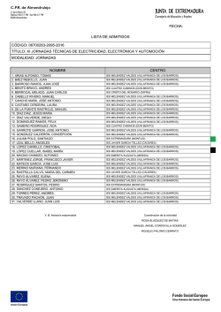 Lista de admitidos - CPR de Almendralejo