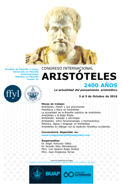 aristóteles - Facultad de Filosofía y Letras
